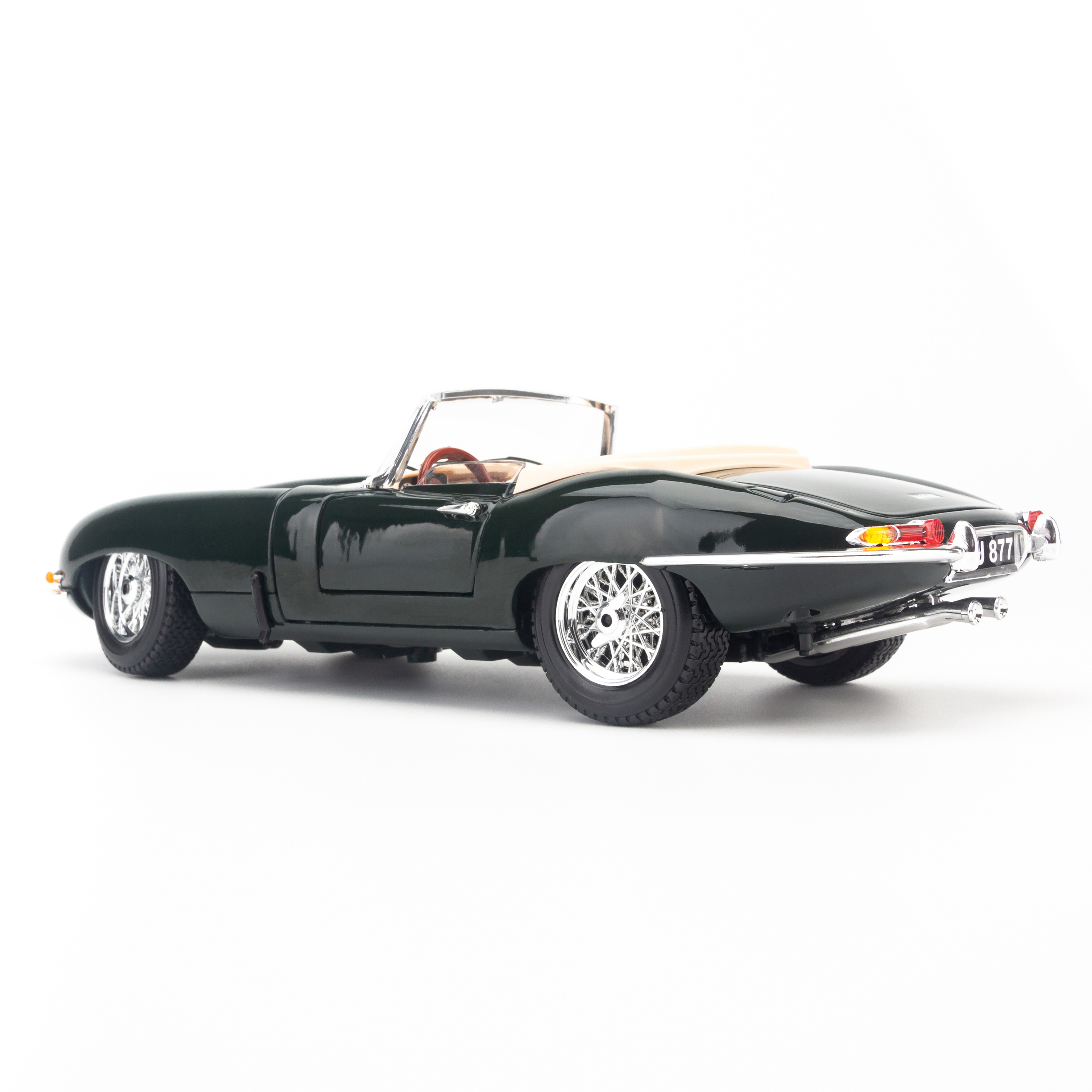 Mô Hình Xe  Jaguar E-Type Cabrio Green 1:18 Bburago - MH-12046