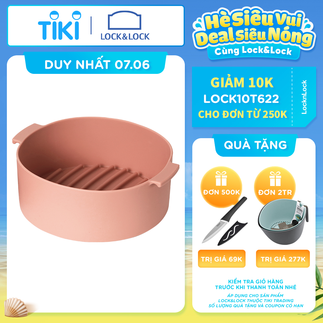 Khay Silicone Dành Cho Nồi Chiên Không Dầu Và Lò Vi Sóng Lock&amp;Lock CKB003BLU - Màu