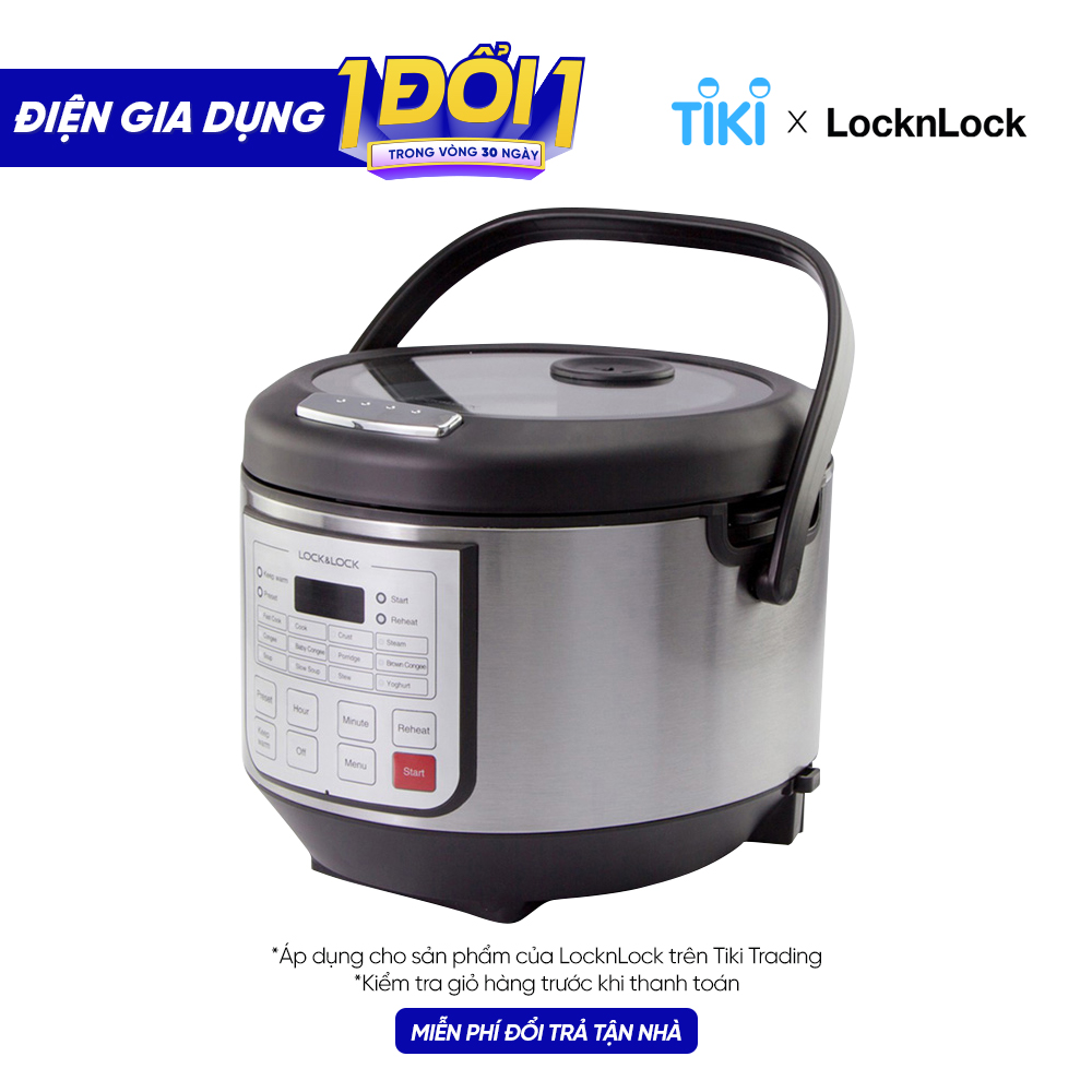 Nồi Cơm Điện Tử Lock&amp;Lock EJR151 (1.8 Lít) - Đen - Hàng chính hãng