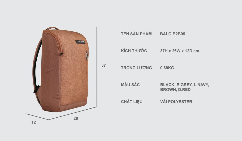 Balo laptop Simplecarry B2B05 