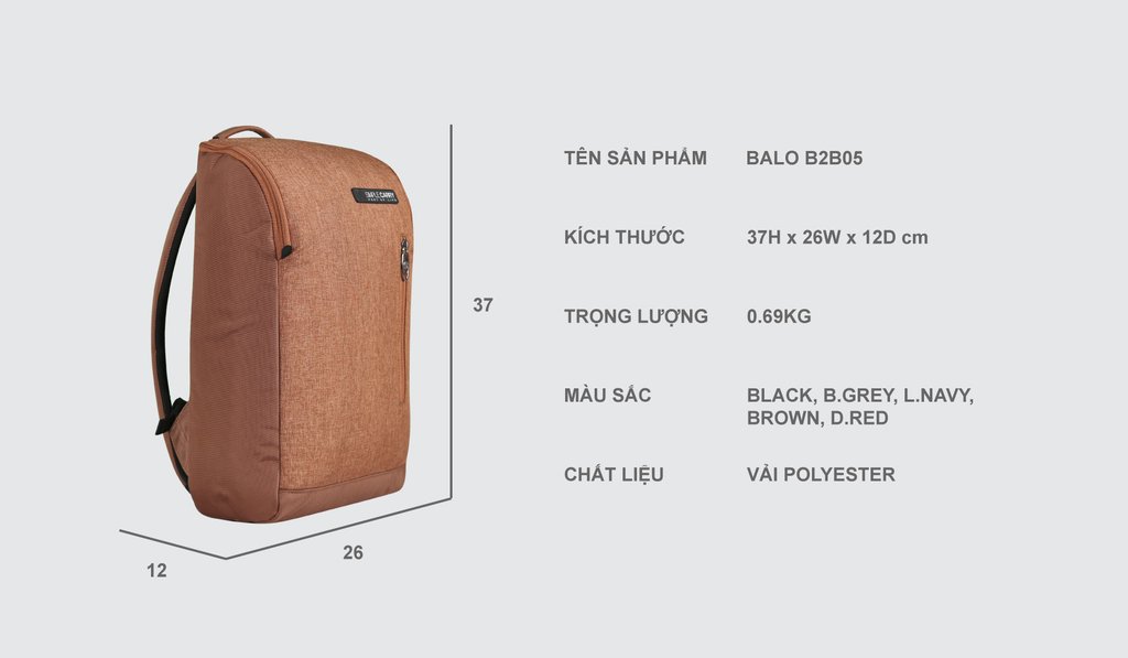 Balo laptop Simplecarry B2B05