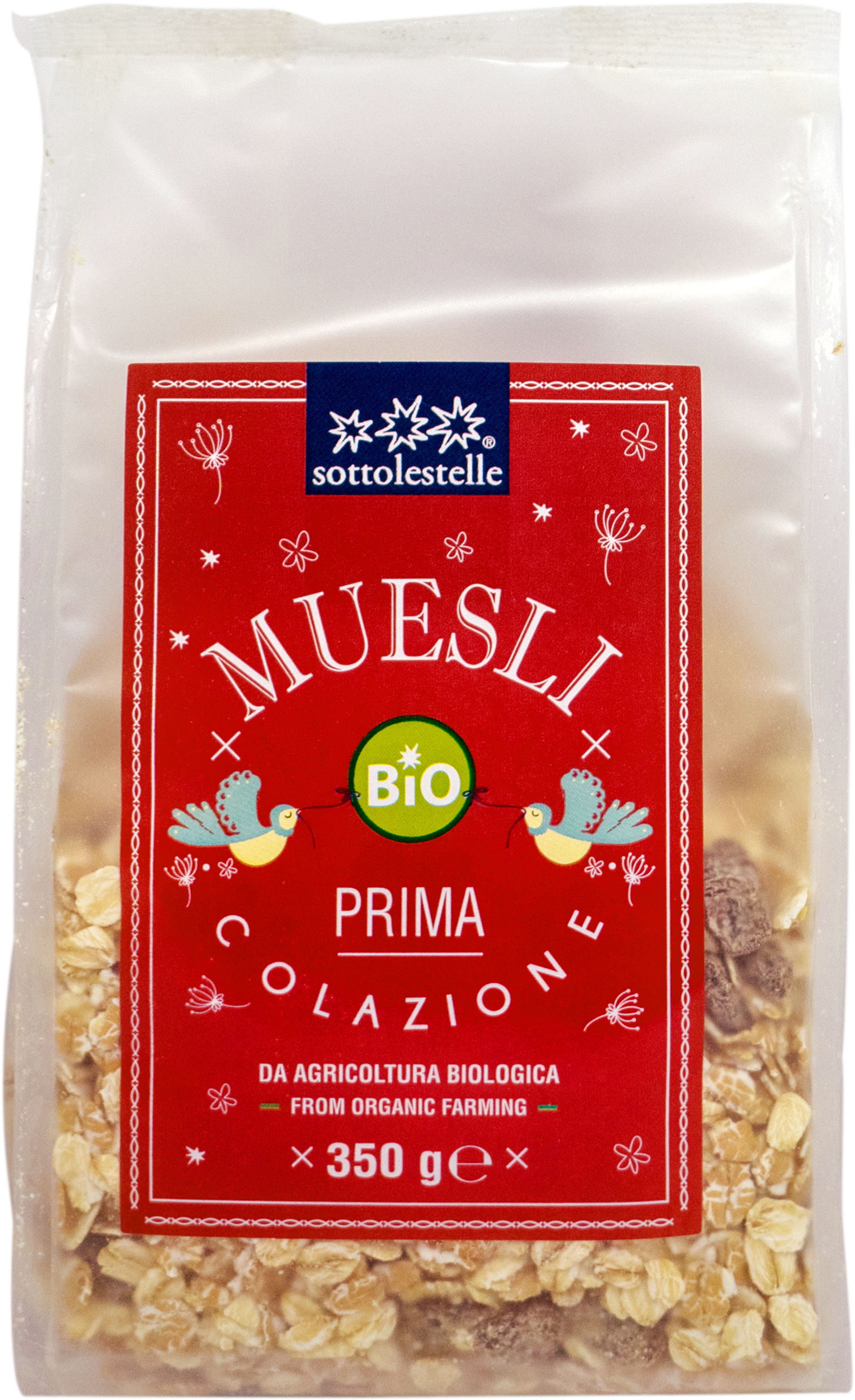 Ngũ cốc dinh dưỡng Muesli hạnh nhân hữu cơ Sottolestelle 350g Organic Almond Muesli