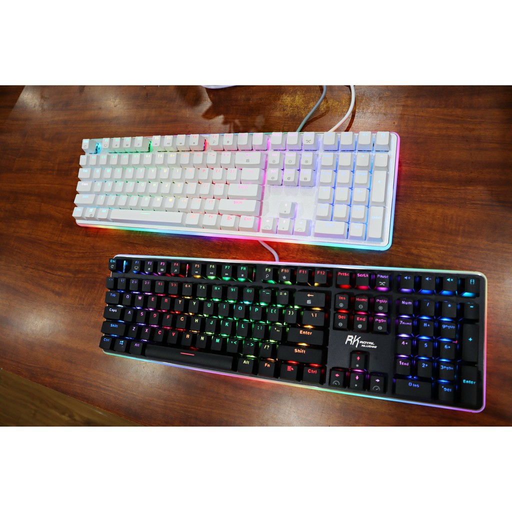 Bàn phím cơ Chơi Game RK918 RGB. Thiết kế đẹp, đèn nền RGB rực rỡ. Có dây, Full size 108 phím. Đủ màu và Switch - Chính Hãng Royal Kludge