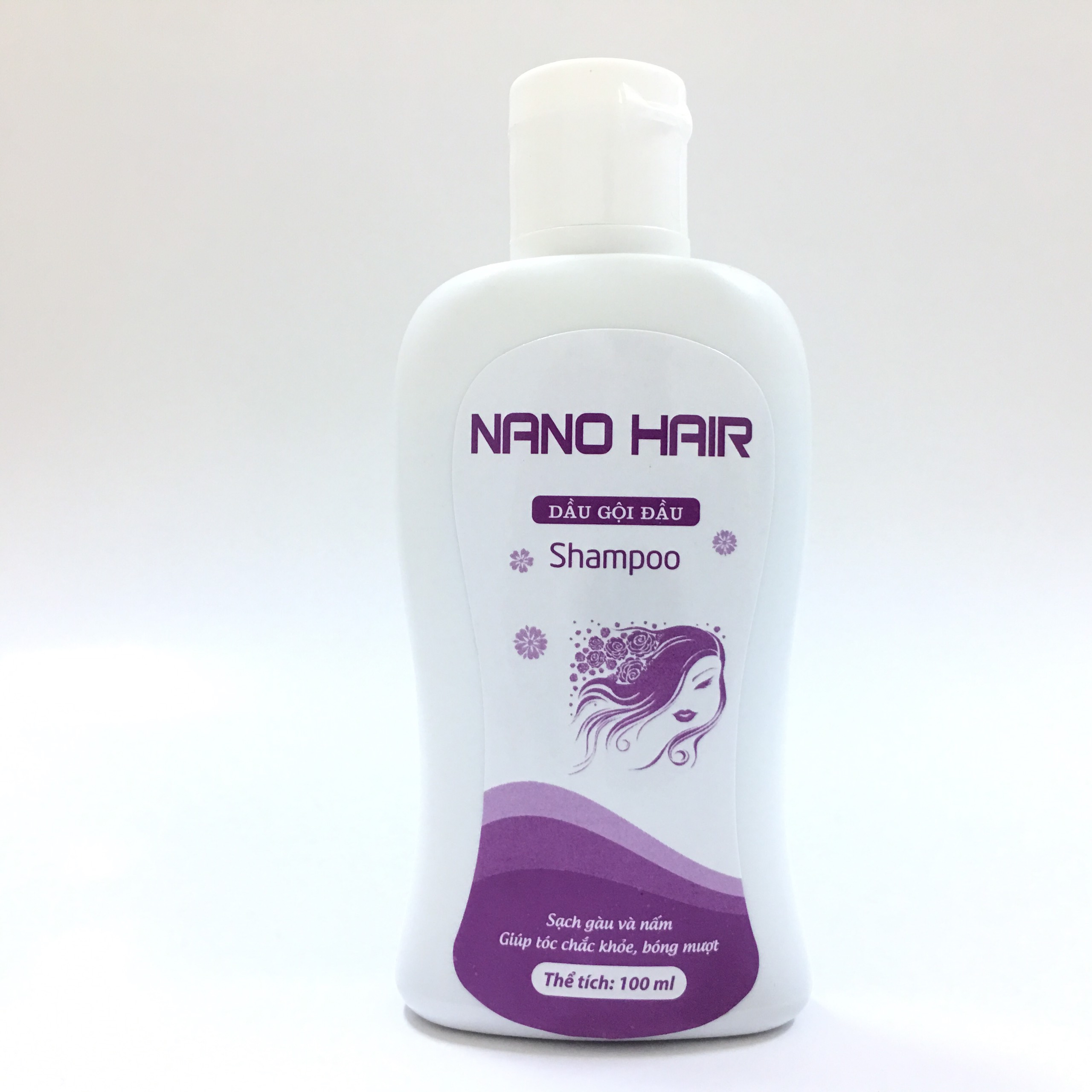 Dầu gội trị gàu, ngứa da đầu và viêm da đầu, giảm triệu chứng bong vảy và ngứa da đầu tiết bã, gàu và lang ben DẦU GỘI NANO HAIR chứa 100% thảo dược - Chai 100ML