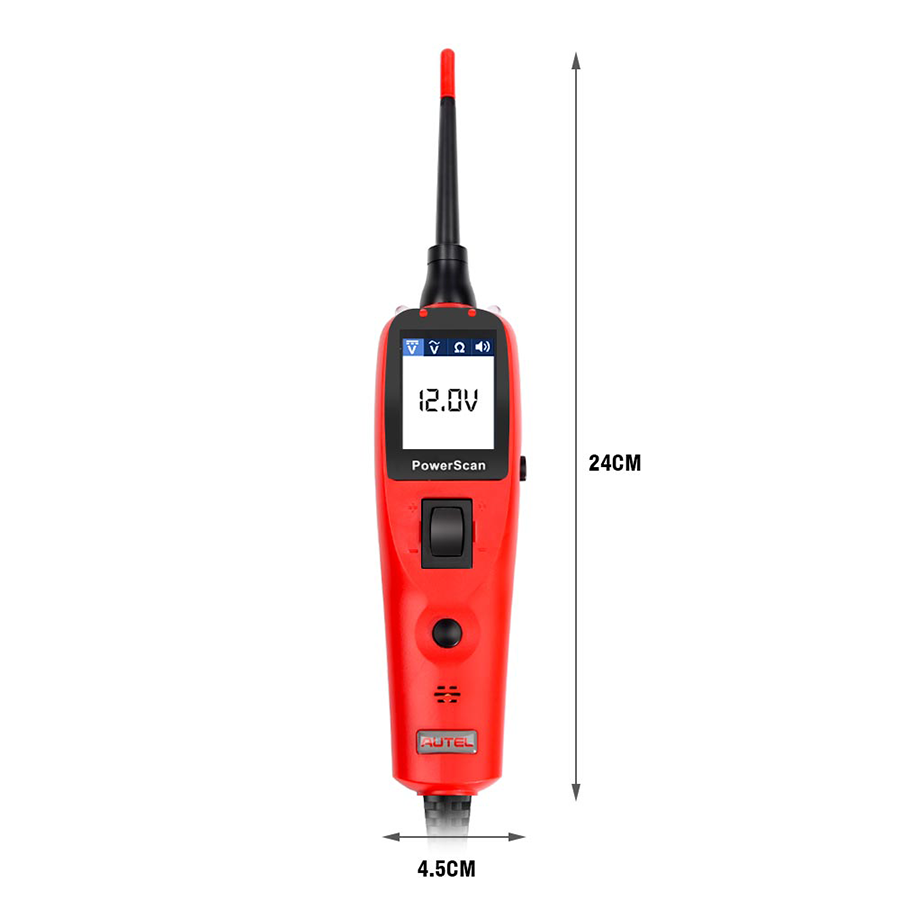 Autel PowerScan PS100 - Thiết Bị Đo Điện, Kiểm Tra Xung Tín Hiệu Cảm Biến, Đo Xung, Đo Ôm, Kiểm Tra Trở Kháng, Kích Hoạt Cấp Nguồn 12V, VOM Đo Điện Cho Ô Tô, Xe Máy