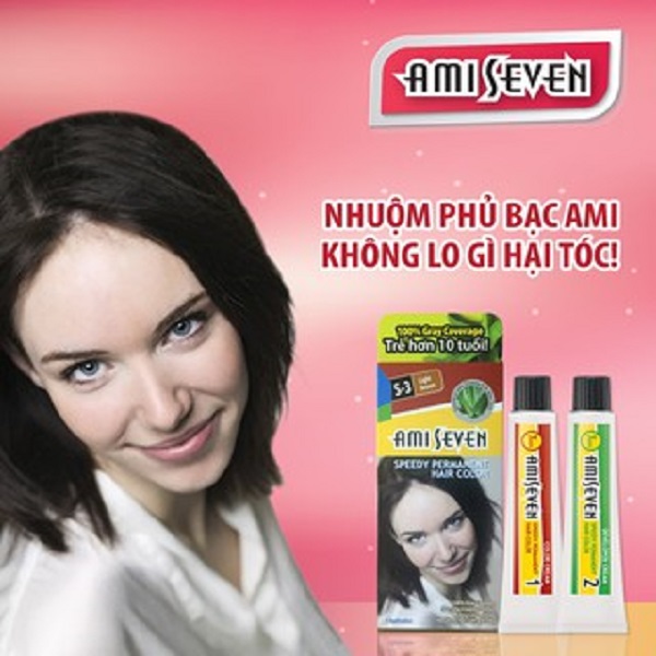 Nhuộm phủ bạc dược thảo Amiseven nhanh 7 phút AMI SEVEN Speedy Permanent Hair Color S3
