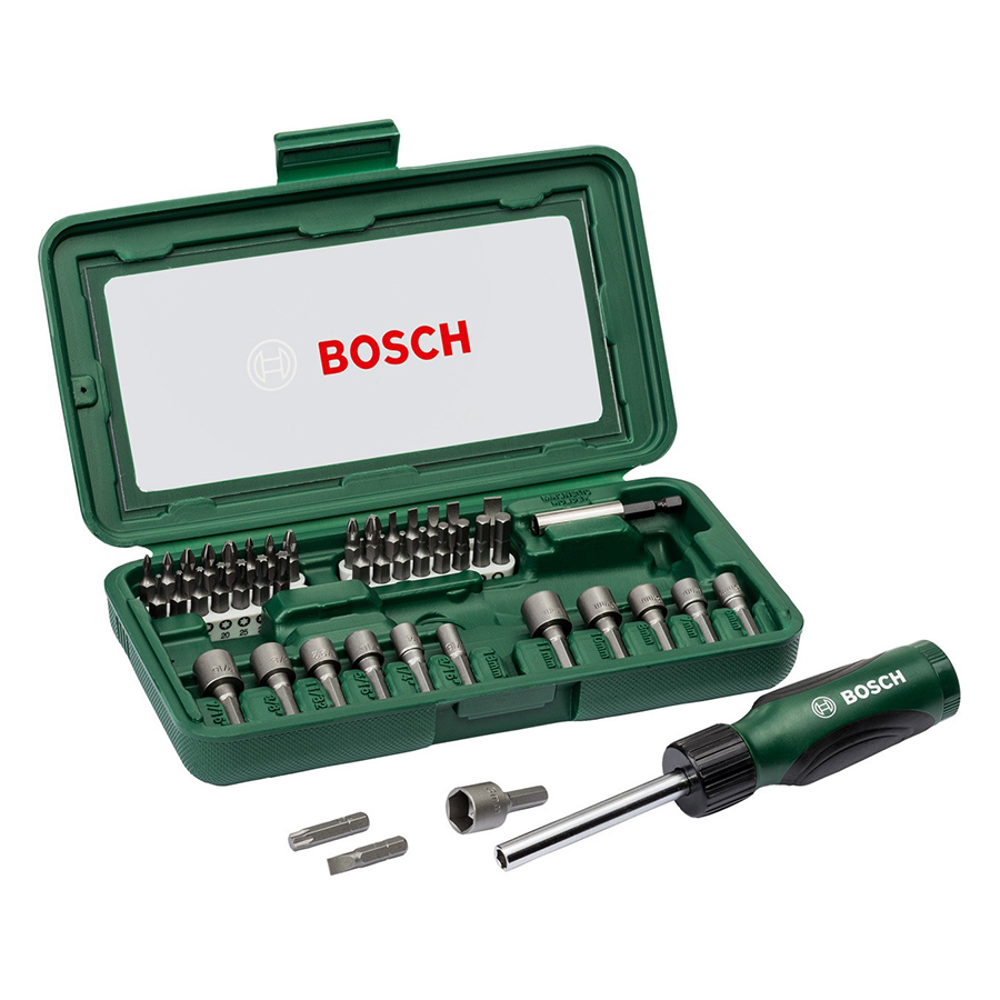 Bộ Bặn Vít Đa Năng Bosch 46 món - Giao màu ngẫu nhiên