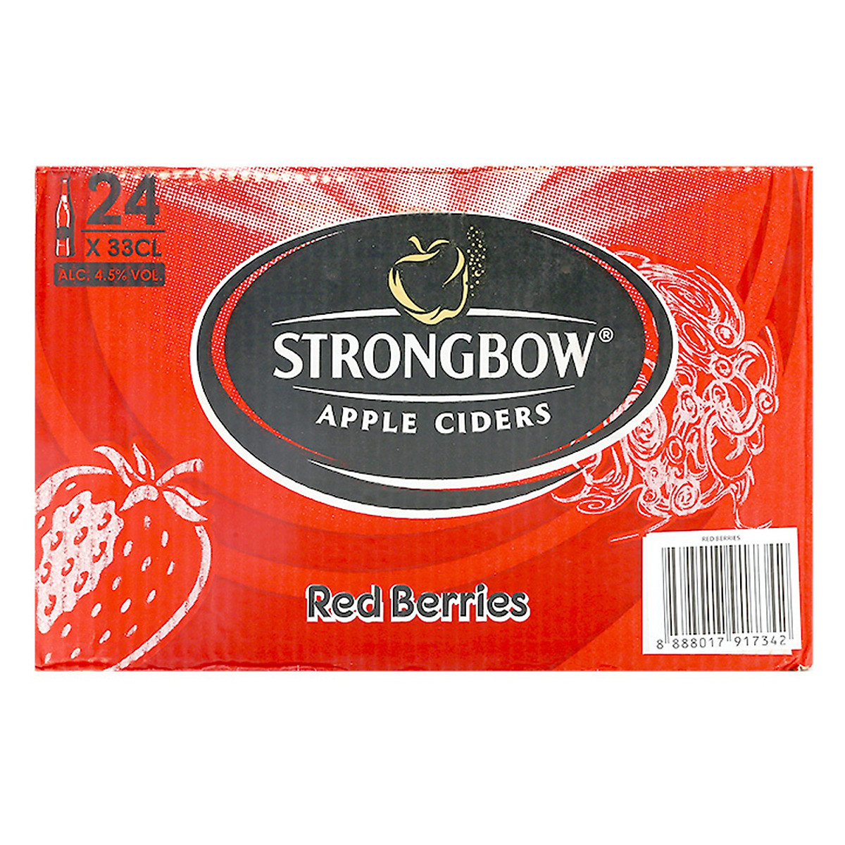 Nước táo lên men Strongbow dâu đỏ 330mL Thùng 24 chai