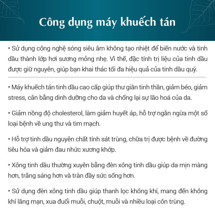 Máy khếch tán tinh dầu thủy tinh cao cấp