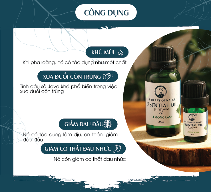 Tinh dầu cao cấp Sả Java PK 5ml