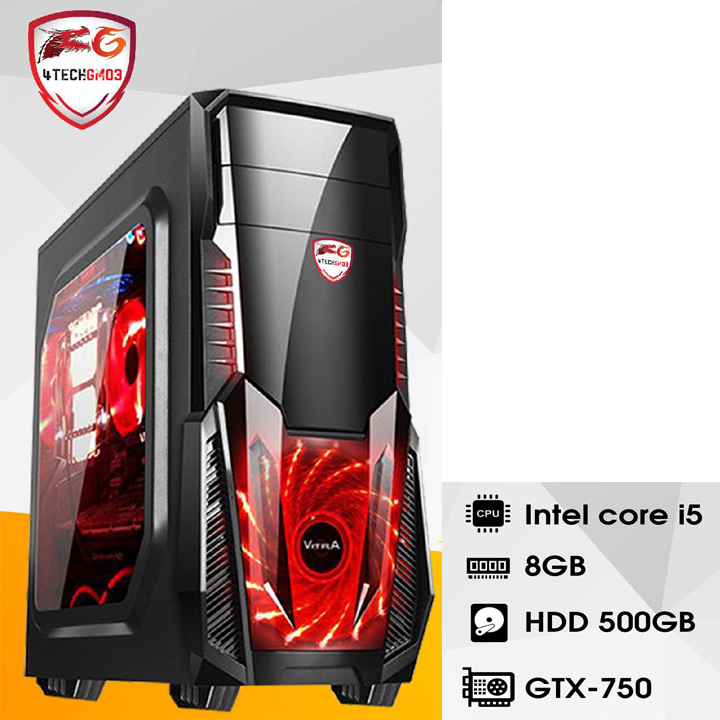 Máy tính chơi Game 4TechGM03 Core i5, RAM 8GB, HDD 500GB, VGA GTX750 (chuyên GTA, Overwatch) - Hàng Chính Hãng.