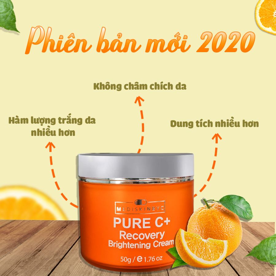 Kem Dưỡng Trắng Da  MEDISKINBYC Pure C+ Recovery Brightening Cream 50g