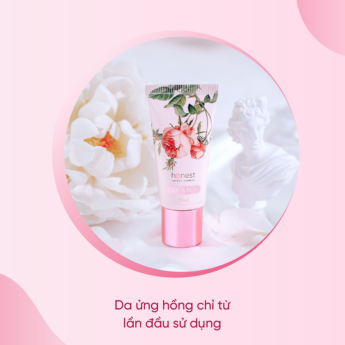 Kem dưỡng da hữu cơ tạo má Hồng tự nhiên không make up HONEST BEAUTY LIKE A ROSE