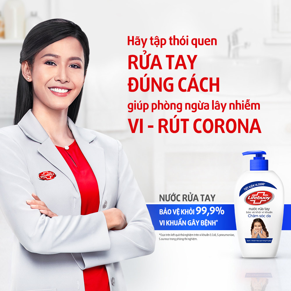 Nước Rửa Tay Lifebuoy Dưỡng Ẩm Bảo Vệ Khỏi 99.9% Vi Khuẩn Gây Bệnh Với Ion Bạc+ Hỗ Trợ Cùng Đề Kháng Da Tự Nhiên Chai 450g