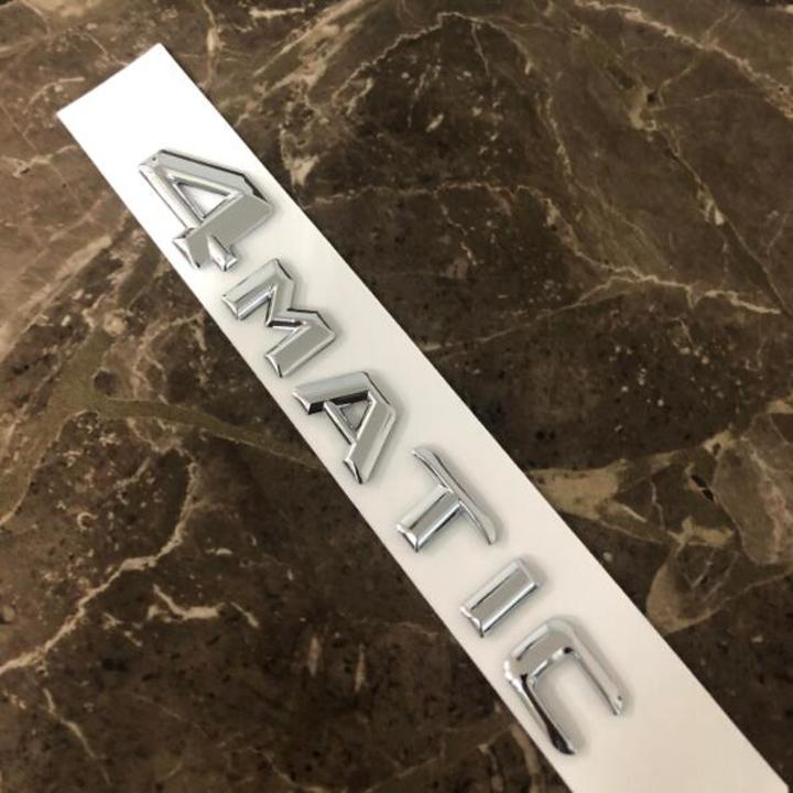 Decal logo 3D chữ nổi 4 MATIC dán xe đuôi ô tô