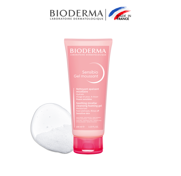 Gel rửa mặt tạo bọt cho da nhạy cảm Bioderma Sensibio Gel Moussant - 100ml