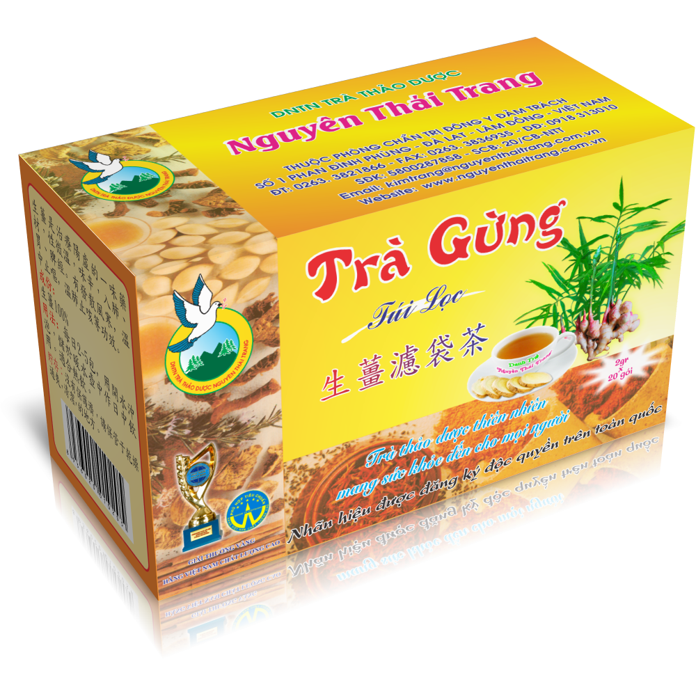 Combo 3 Hộp Trà Gừng (Hộp 20 Túi Lọc X 2gr)- Nguyên Thái Trang – Thảo Dược Thiên Nhiên – Tốt Cho Sức Khỏe 