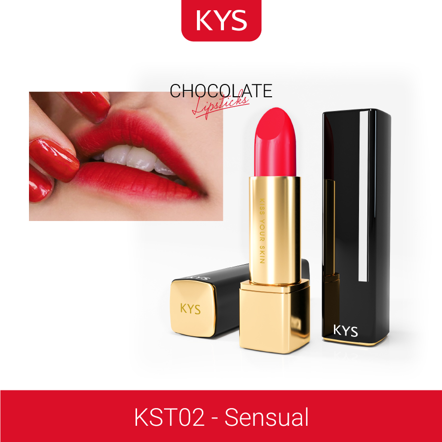Son Chocolate Matte Lipstick KYS – SENSUAL ĐỎ LẠNH