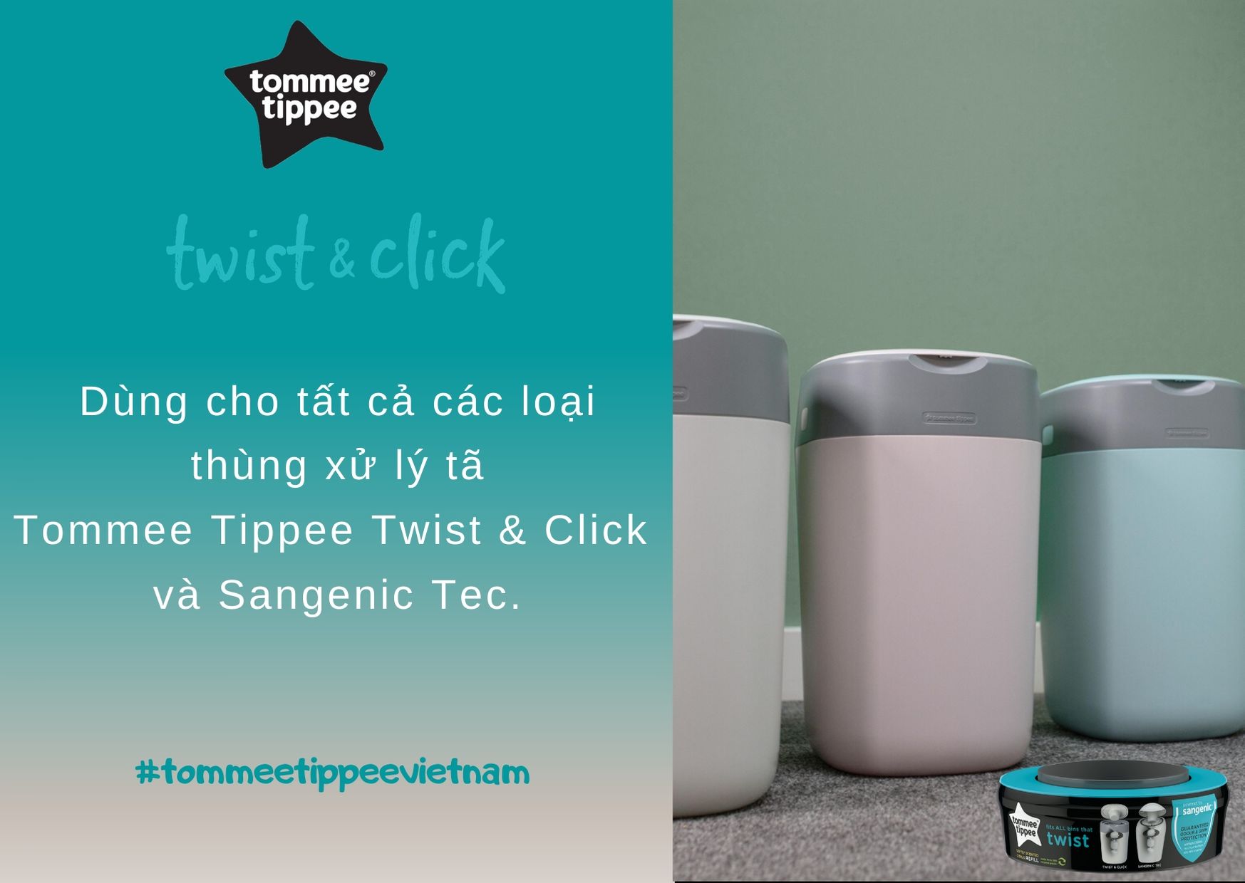 Túi xử lý tã cho bé Tommee Tippee 1 hộp