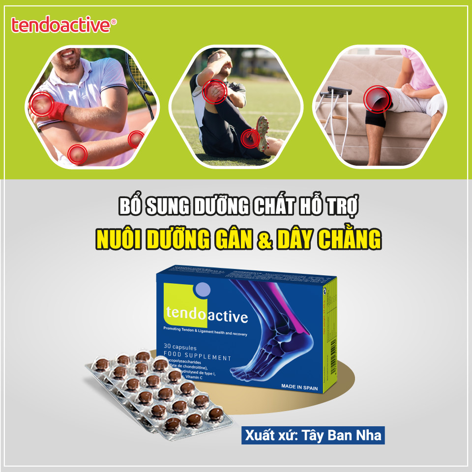 2 Hộp TENDOACTIVE - Thực phẩm Bảo vệ sức khỏe gân &amp; dây chằng