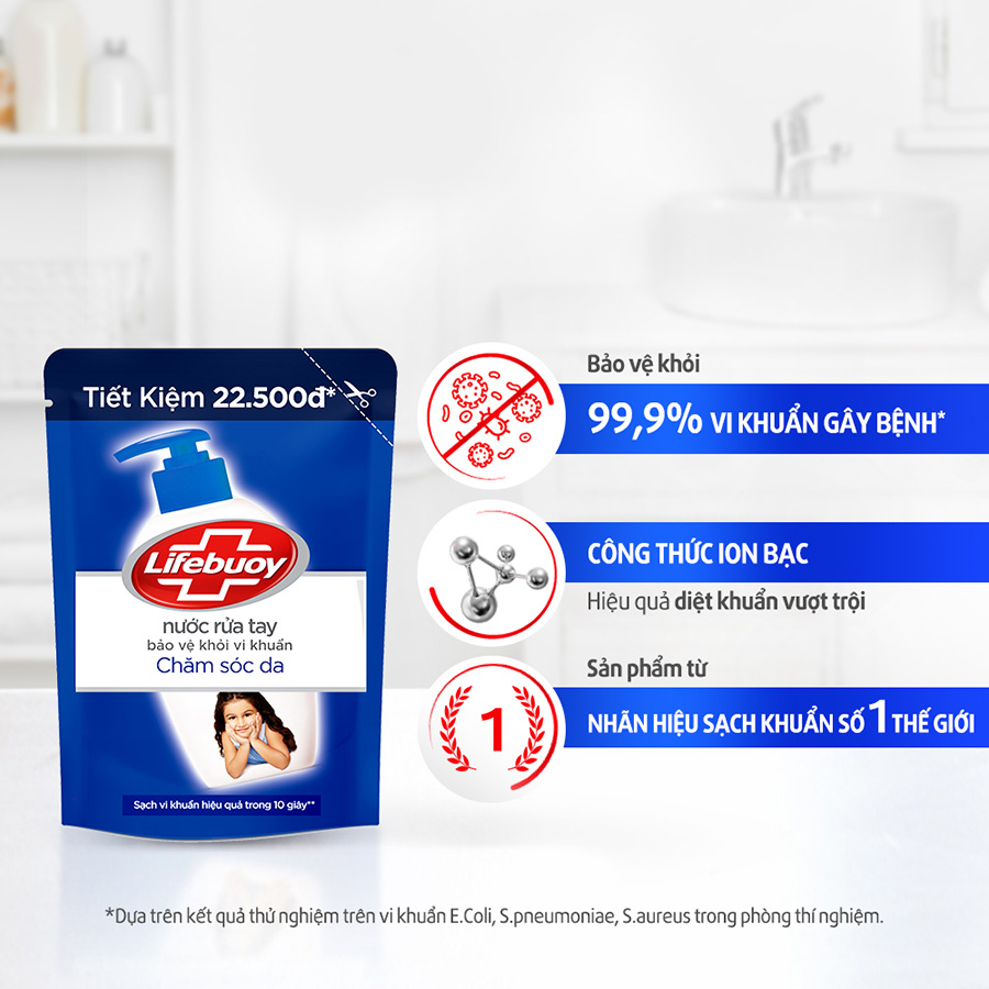 Combo 2 Nước rửa tay Lifebuoy sữa dưỡng ẩm túi 400g