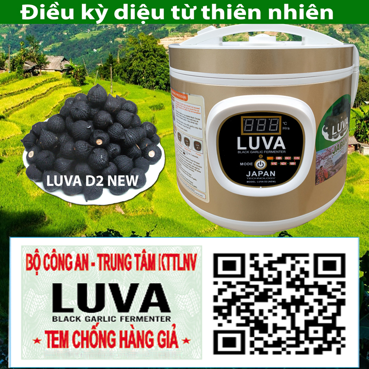 Máy làm tỏi đen tùy chỉnh thời gian LUVA D2(NEW) Công Nghệ Nhật Bản