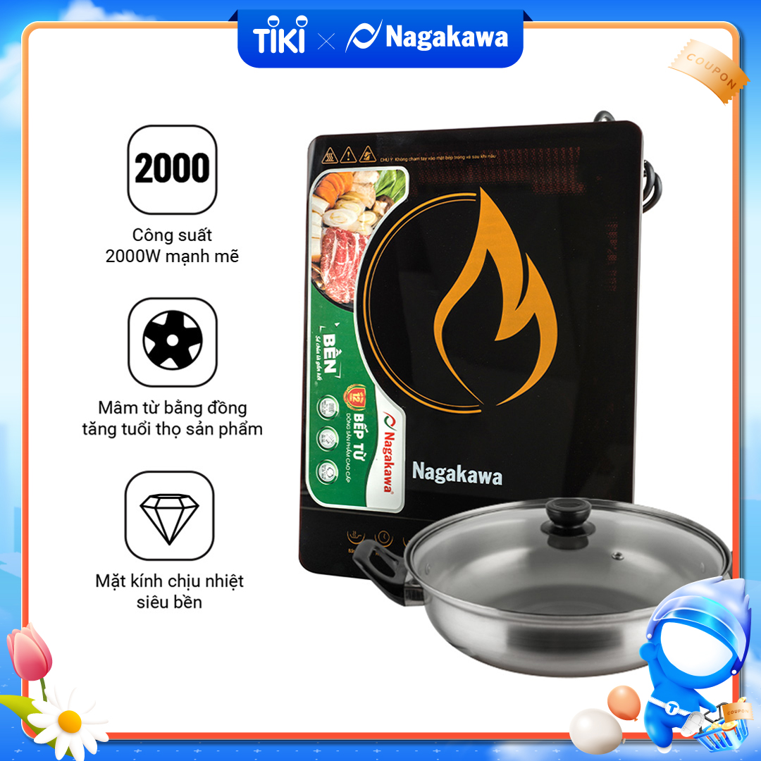 Bếp Điện Từ Đơn Nagakawa NAG0704 (2000W) - Hàng chính hãng