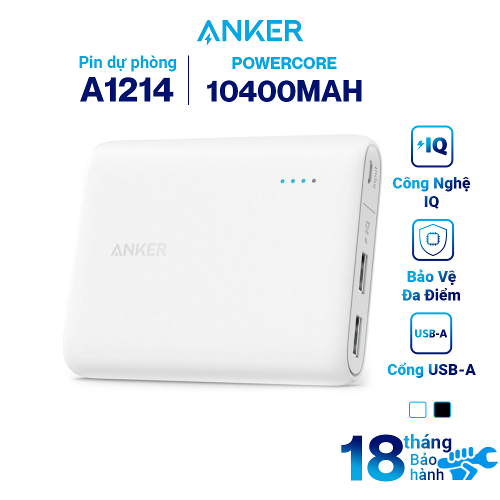 Pin Sạc Dự Phòng Anker PowerCore 10400mAh - A1214 - Hàng Chính Hãng