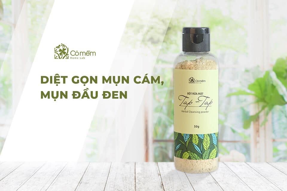 Bột rửa mặt Thảo mộc TAP TAP Từ Bột Đậu Đỏ Trà Xanh Yến Mạch Cám Gạo Giảm Mụn Ẩn Mụn Cám Mụn Đầu Đen An Toàn Từ Thiên Nhiên Cỏ Mềm 50g