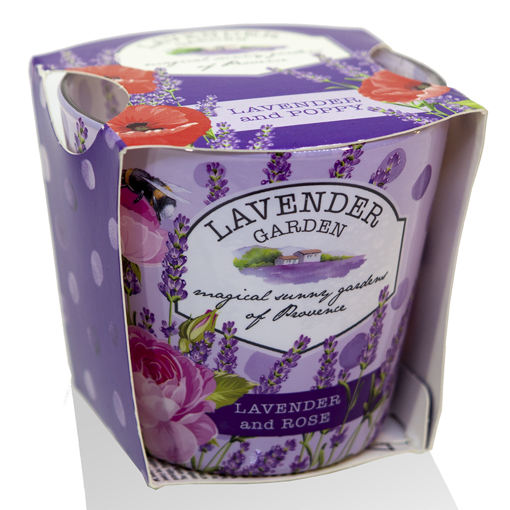 Ly nến thơm tinh dầu Bartek Lavender Garden 115g QT028229 - vườn hoa oải hương (giao mẫu ngẫu nhiên)