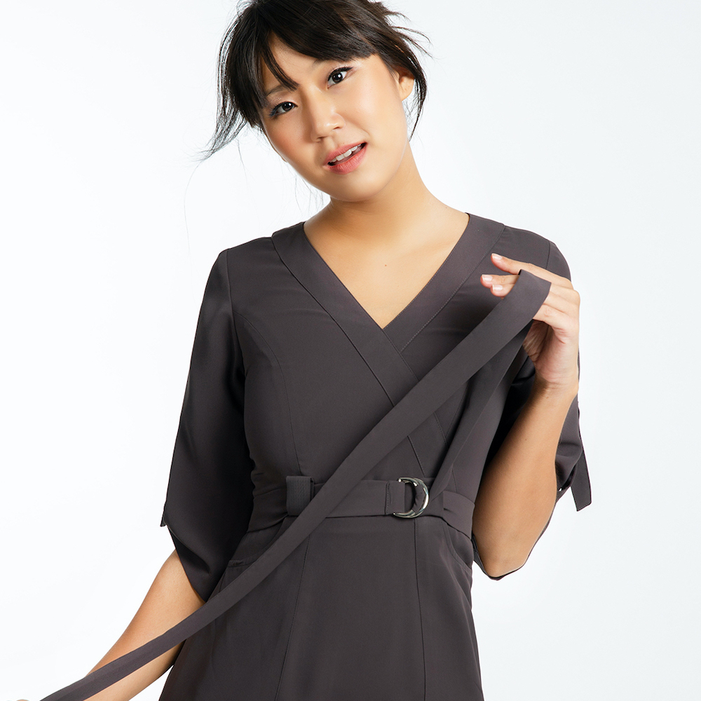 Đầm Thắt Eo Đầm Midi Suông Thời trang thiết kế Hity DRE097