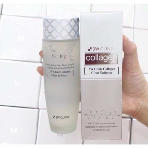 Nước Hoa Hồng Giúp Làm Trắng Da Collagen Hàn Quốc 3W Clinic 150ml ( Dạng Nước )