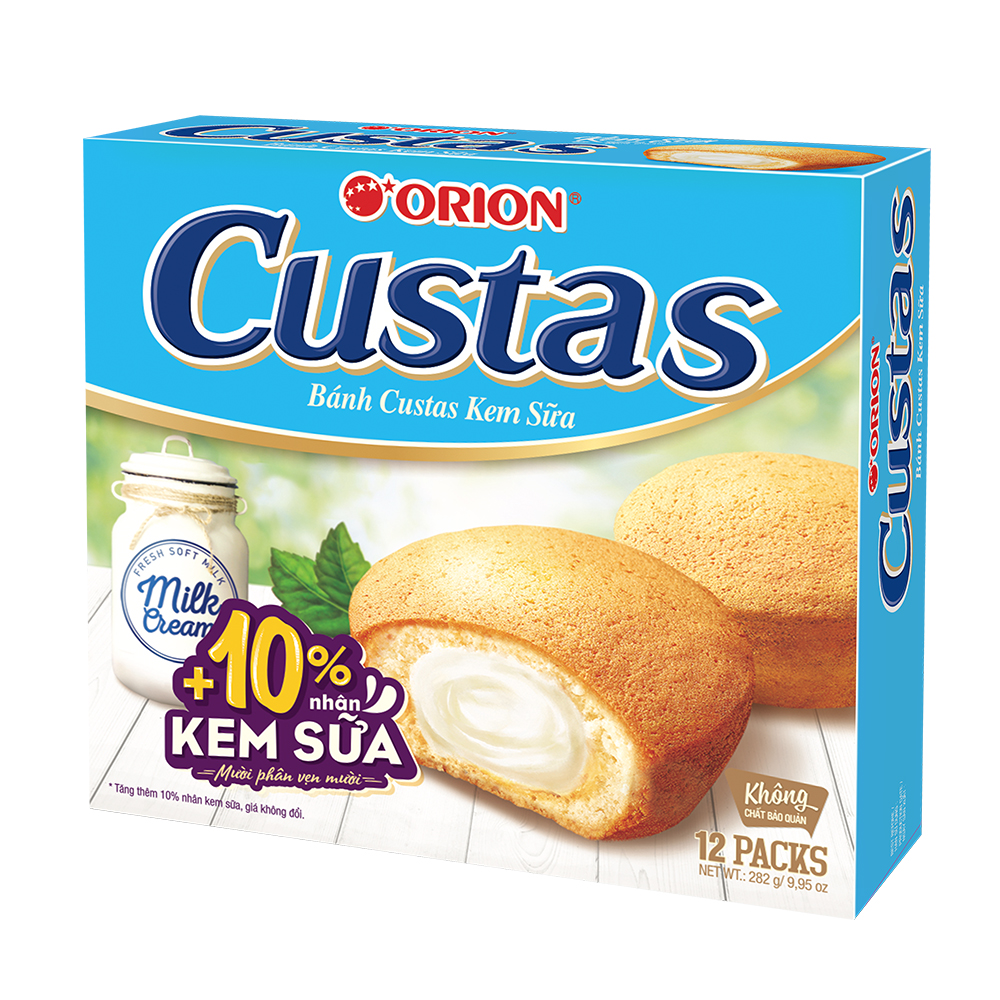 Bánh Custas Kem sữa hộp 12 gói