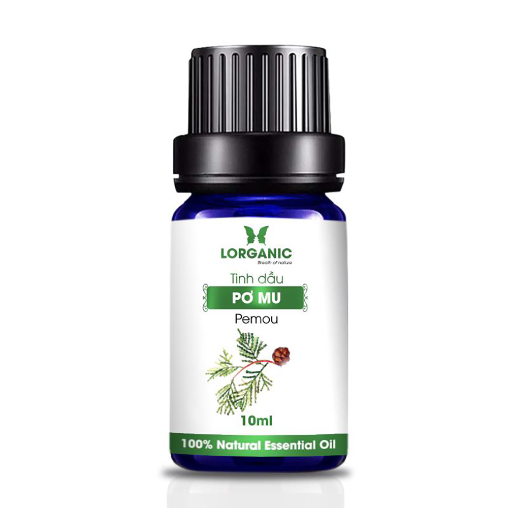Combo 3 chai tinh dầu Lorganic pơ mu + bạch đàn chanh + sả chanh / Tinh dầu thiên nhiên nguyên chất.