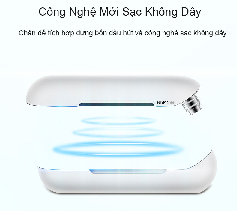 Máy Hút Mụn KD803S Sạc Không Dây, Kết Hợp Đầu Gia Nhiệt Lạnh Giúp Làm Sạch Trị Mụn Chống Viêm Nhờn Da - Hàng Chính Hãng