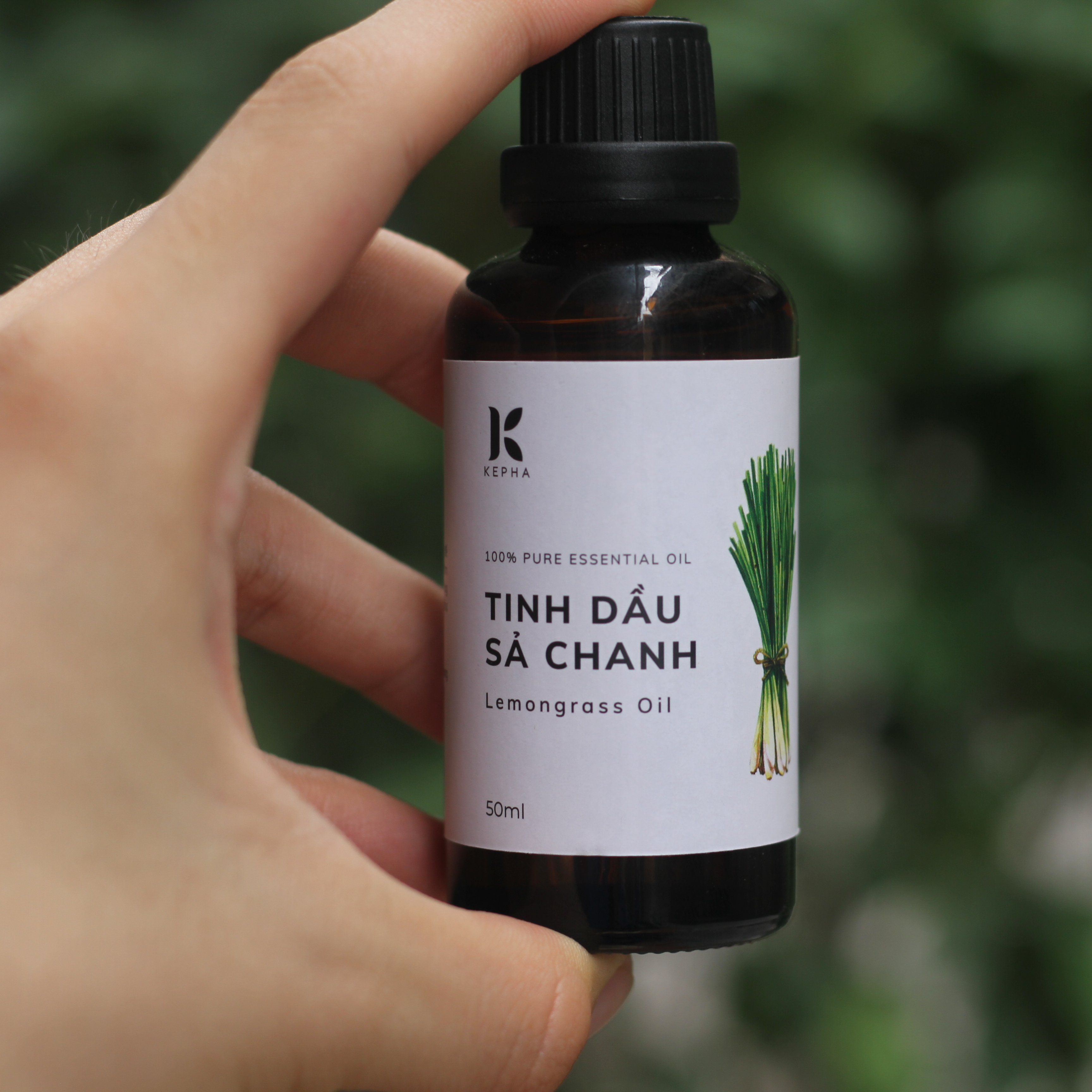 Tinh dầu Sả Chanh Kepha 50ml | Nguyên chất 100%, nhập khẩu trực tiếp Ấn Độ | Đuổi muỗi phòng chống sốt xuất huyết