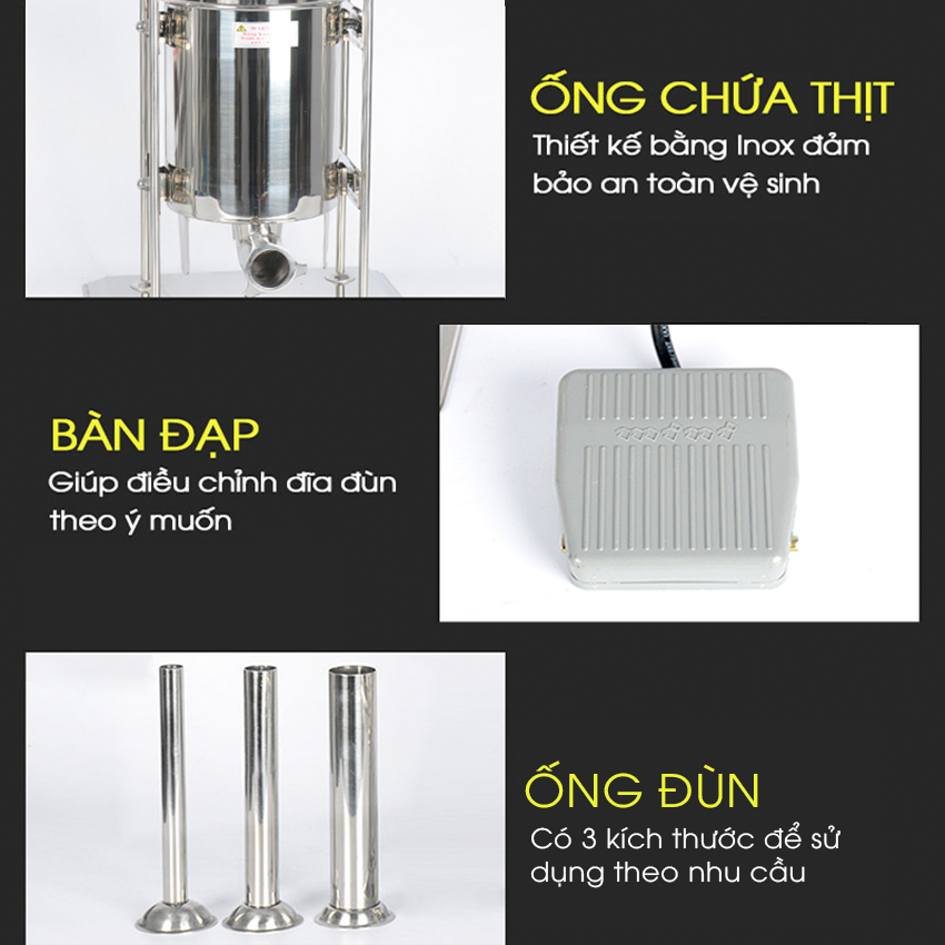 Máy Đùn Lạp Xưởng Dùng Điện 15L