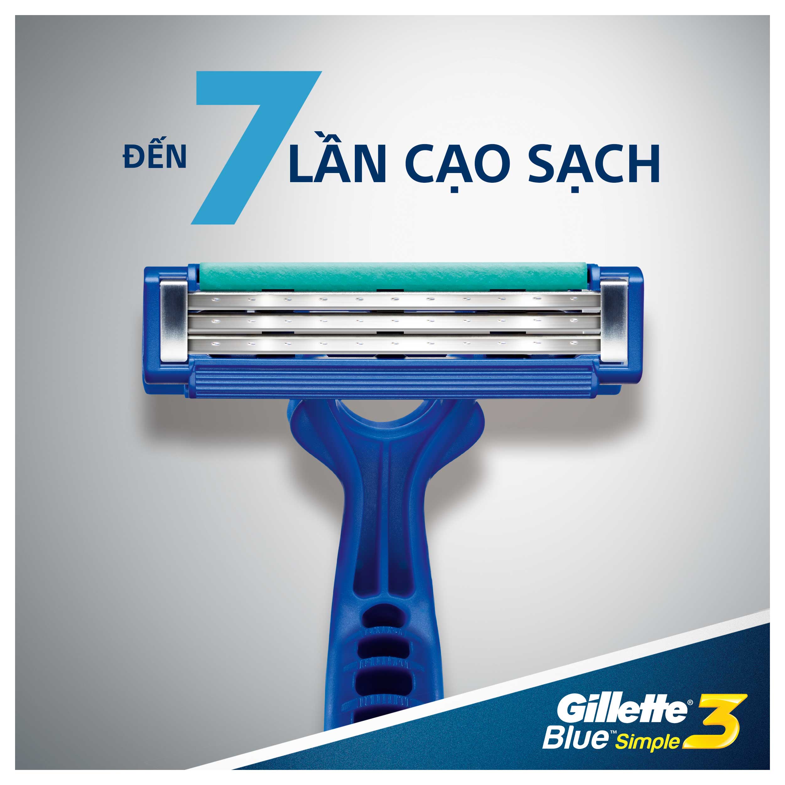 Dao Cạo Râu Gillette Blue 3 Simple 3 Gói Bộ 4 Cây