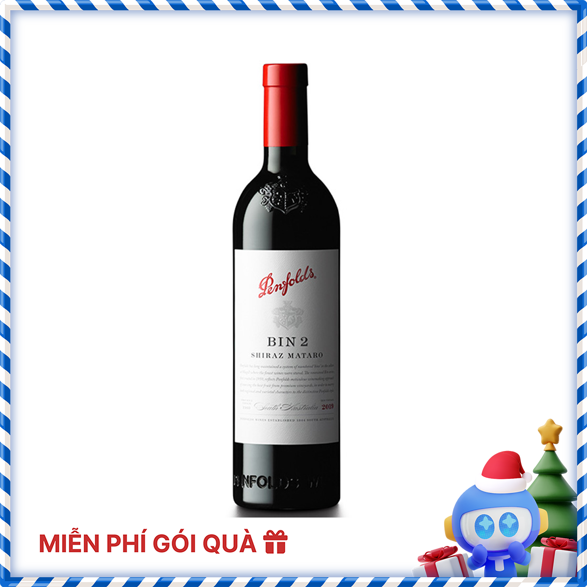 Rượu vang đỏ Úc Penfolds Bin 2 Shiraz Mataro 750ml 14,5% - Không hộp