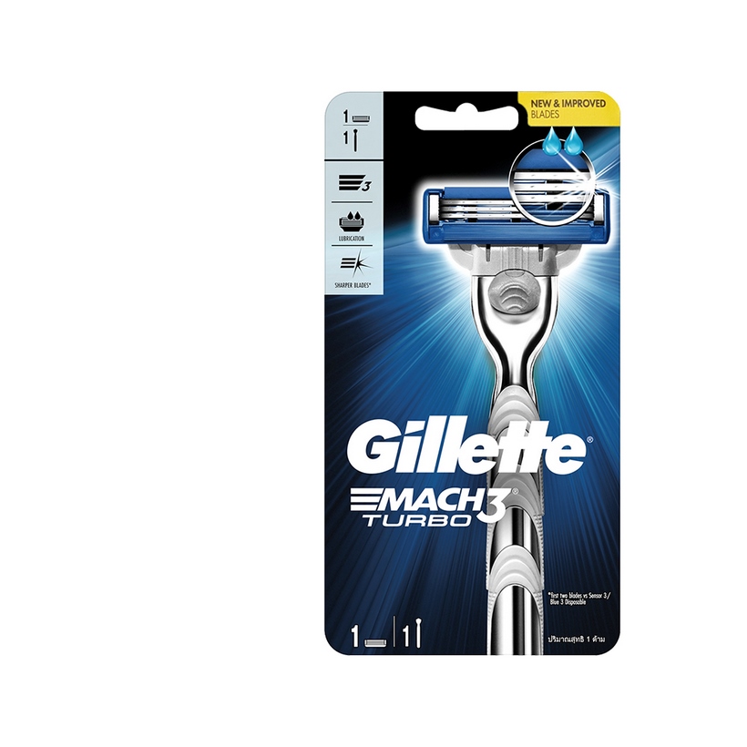 Dao cạo râu Gillette Mach3 Turbo -  Nhẹ nhàng ôm sát các góc cạnh của khuôn mặt mang lại sự tự tin tức thì