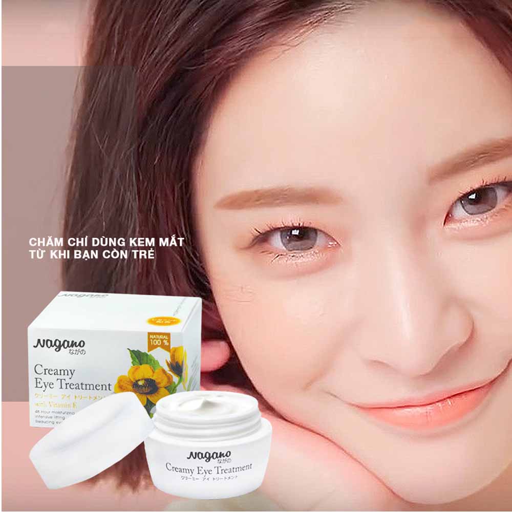 Kem Dưỡng Da Vùng Mắt Vitamin E Nagano 15g - Creamy Eye Treatment Nagano 15g - Sản phẩm hoàn hảo chăm sóc cho vùng da mắt giúp giảm thâm quầng,nếp nhăn và bọng mắt