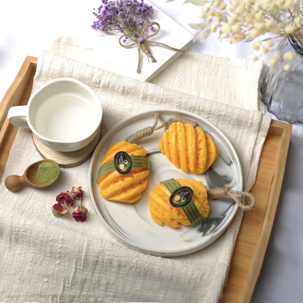 Xà Bông Thiên Nhiên Handmade eccomorning Hình Quả Dứa – Pineapple Soap