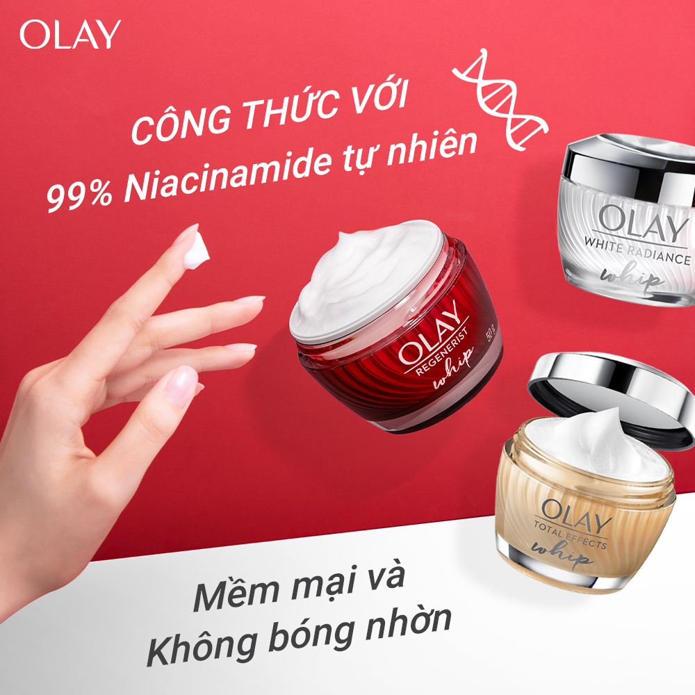 Kem Dưỡng Trắng Da OLAY White Radiance Whip Active Moisturizer 50g