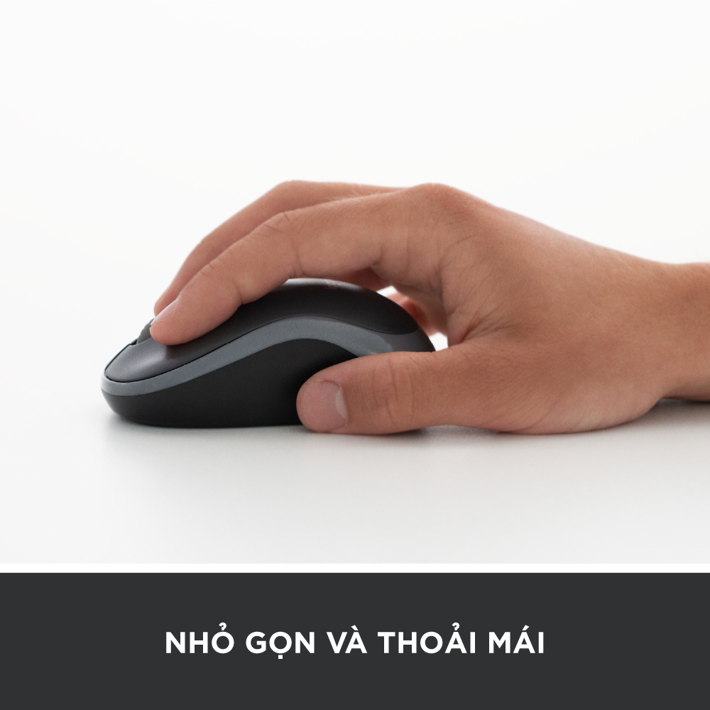 Chuột không dây Logitech M186 - Hàng Chính Hãng