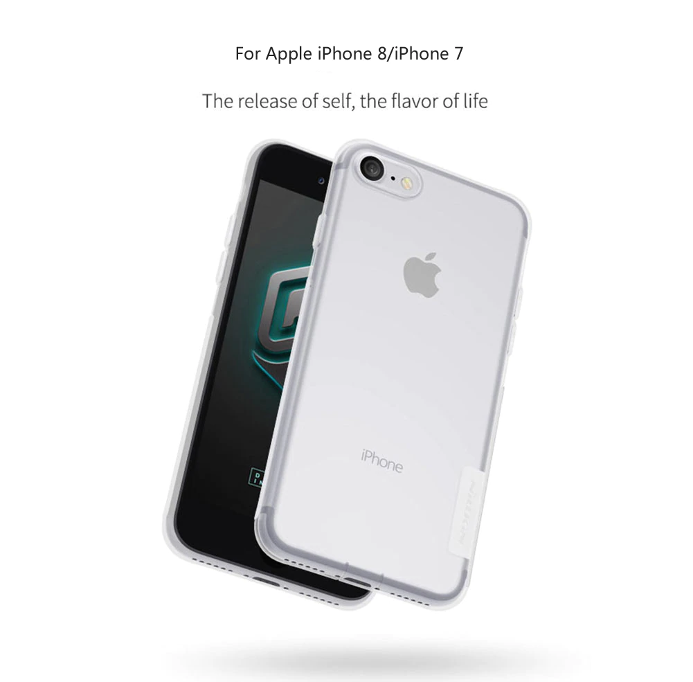 Ốp lưng dẻo silicon cho iPhone SE 2020 / iPhone 7 / iPhone 8 hiệu Nillkin mỏng 0.6mm, chống trầy xước - Hàng chính hãng