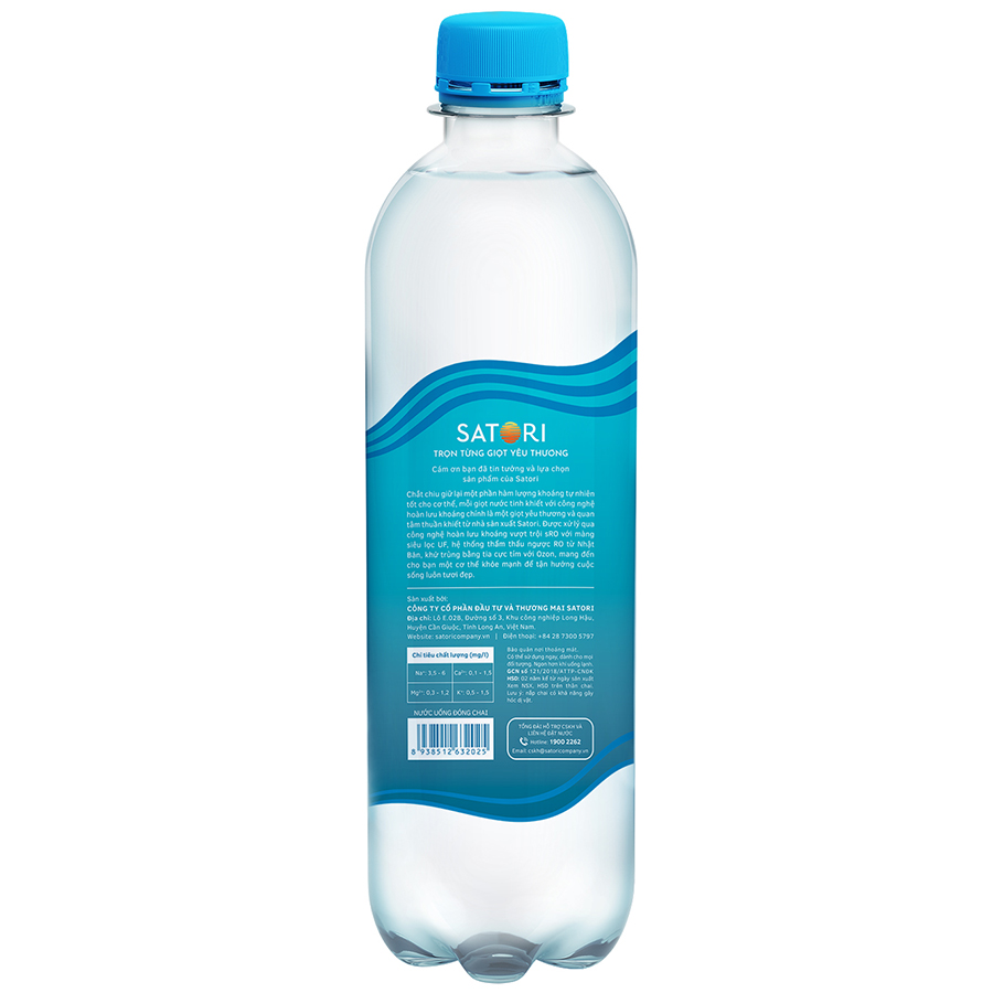 Thùng 24 chai nước tinh khiết Satori 500ml