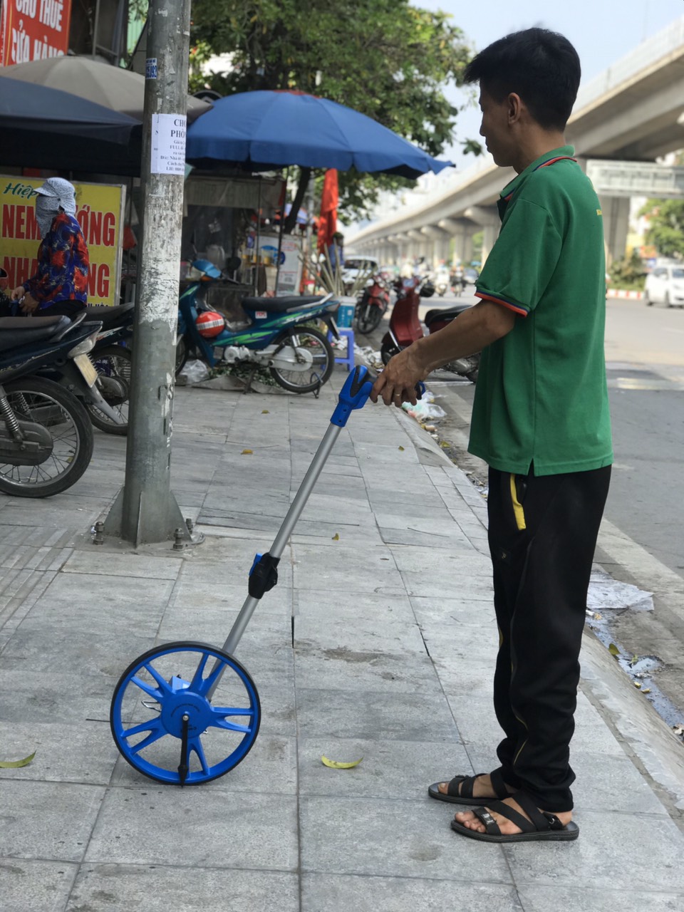 Thước lăn đường đo khoảng cách bằng bánh xe cơ chính hãng C-mart