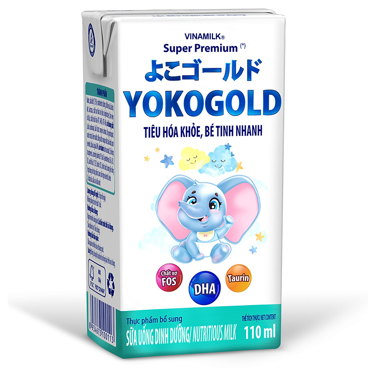 Thùng 48 hộp sữa YOKOGOLD pha sẵn 110ml