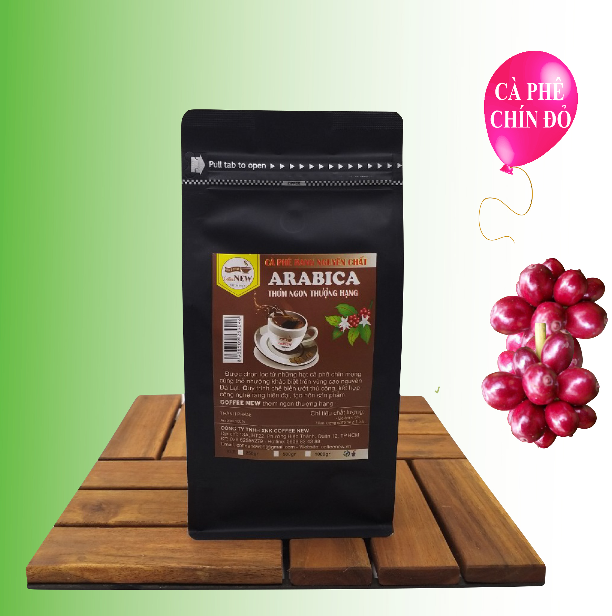 Cafe(Cà Phê) Arabica Nguyên Chất 100% - Dạng Hạt Pha Phin Hoặc Pha Máy - Gói 500g, Thơm Quyến Rũ, Vị Hơi Chua