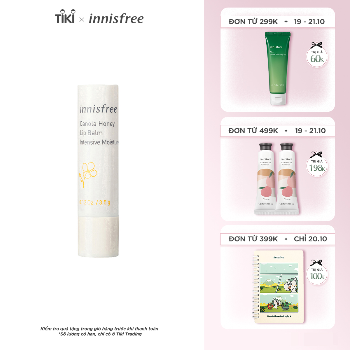 Son Dưỡng Môi Không Màu Innisfree Canola Honey Lip Balm Deep Moisture 3.5G - 131170567